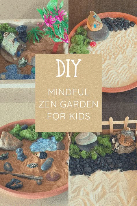 Try a fun and easy craft with supplies you probably already have at home! Use these simple items to create a beautiful and calming zen garden to help your kids learn and practice mindfulness meditations. It's great to have at a desk for distance learning too! Mindfulness Crafts For Kids, Diy Zen Garden Mini, Mindfulness Crafts, Mini Zen Garden Ideas, Diy Zen Garden, Zen Garden Mini, Desk Zen Garden, Garden For Kids, Desktop Zen Garden