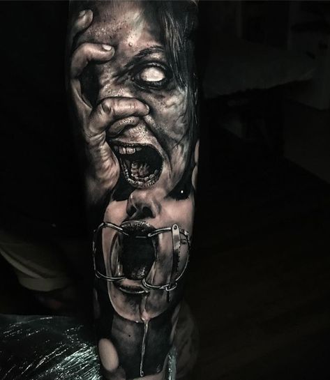 horror tattoo Tattoo collection. Every hour I publish the most interesting tattoos. Subscribe https://www.pinterest.com/tattoosalon1/horror-tattoo/ tattoo,tattoo designs,tattoo ideas,tattoo designs unique,tattoo designs drawings,tattoos for women,small tattoos,tattoos for men,sketch tattoo #tattoo #tattoodesigns #tattooideas #tattoosforwomen #tattoosforwomensmall #tattoosfomensketch tattoo#skinartmag #supportgoodtattooing #support_good_tattooing #tattoos_alday #tattoosalday #tattoocollector #tat Corpse Tattoo, Eliot Kohek, Cthulhu Tattoo, Evil Tattoo, Chicano Style, Evil Tattoos, Demon Tattoo, Scary Tattoos, Creepy Tattoos