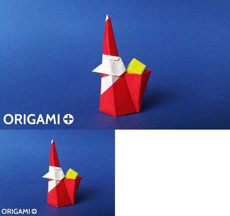 Origami Smiling Santa Claus Origami Step By Step, Step By Step Instructions, How To Make An, Santa Claus, Origami, Christmas Crafts, Step By Step, Christmas Tree, Holidays