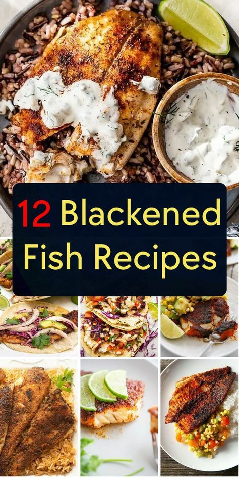 Get ready to dive into the world of bold flavors with these 12 blackened fish recipes. From Cajun-style to Mediterranean-inspired, discover new ways to cook up a seafood storm! Baked Redfish Recipes, Blackened Fish Recipes, Cajun Fish Recipes, Redfish Recipes, Chicken Seasoning Recipes, Blackened Fish Tacos, Blackened Fish, Blacken Fish, Cilantro Lime Slaw