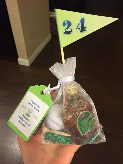 Golf Theme Party For Men, Golf Outing Goodie Bag Ideas, Diy Golf Themed Birthday Party, Golf Birthday Ideas For Men, Ladies Golf Theme Ideas, Golf 21st Birthday, Golf Bachelor Party Favors, Top Golf Party Ideas, Golf Themed 21st Birthday