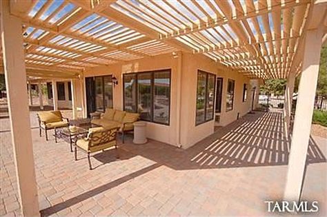 Wrap Around Pergola! Pergola Wrap Around House, Wrap Around Concrete Patio, Wrap Around Pergola Porch, Wrap Around Patio Ideas, Wrap Around Pergola, Wrap Around Patio, Concrete Backyard, Fluffy Flowers, Corner Pergola