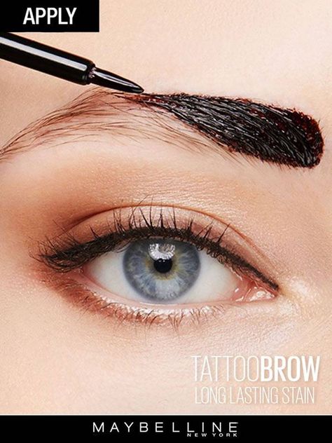 Eyebrow For Round Face, Maybelline Eyebrow, Tattoo Peeling, Eyebrow Before And After, Permanent Makeup Eyeliner, Maybelline Tattoo, Brow Tattoo, How To Grow Eyebrows, How To Draw Eyebrows