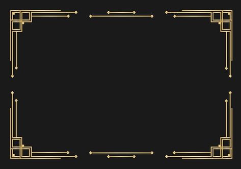 Art Deco Page Border, Art Deco Design Elements, Art Deco Window, Art Deco Background, Art Deco Border, Art Deco Frames, Art Deco Borders, Art Deco Aesthetic, Page Dividers