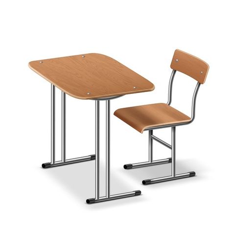 School Desks Ideas, Chair Perspective, Classroom Desks, Silver Door Handles, Basic Sketch, Chair And Desk, Gold Door Handles, Background School, Wood Bench Outdoor