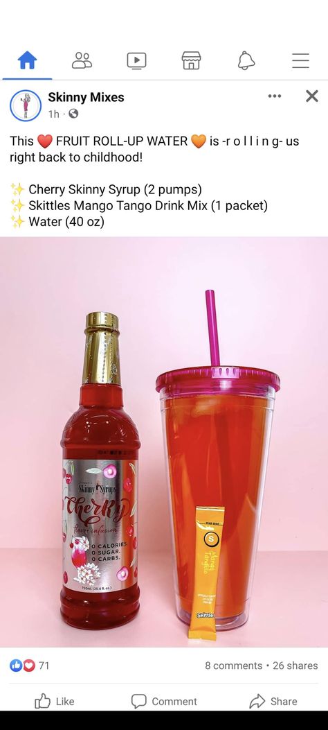 Candy Apple Water Recipe, Mango Tango Drink, Drink Combos, Water Combinations, Watertok Recipes, Water Packets, Keto Water, Low Carb Starbucks Drinks, Water Tok