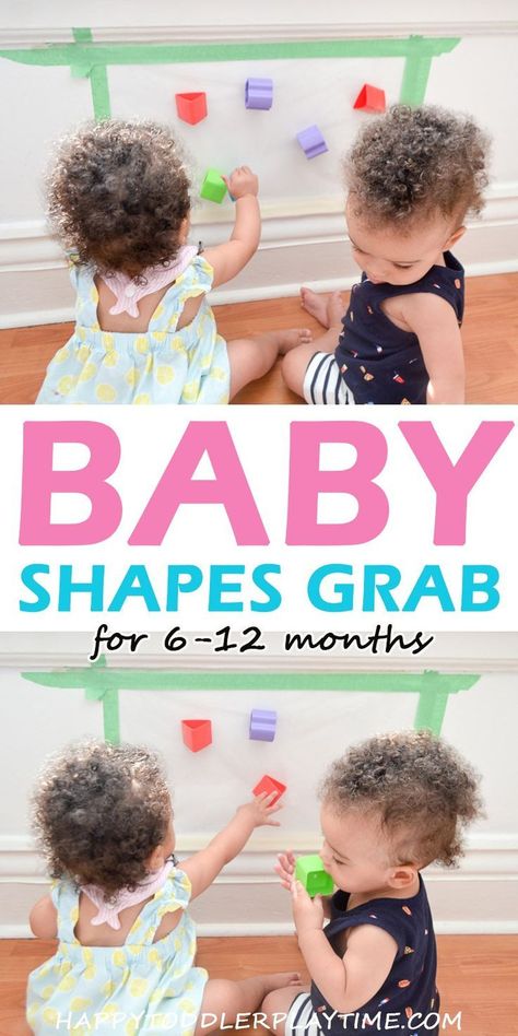 Baby Shapes Grab - HAPPY TODDLER PLAYTIME Need an activity to help your little practice sitting? Baby Shapes Grab is a great sitting up activity for babies 6 to 12 months old using contact paper! Baby Play Ideas, Activities For Infants, Infant Classroom, Happy Toddler, Infant Room, Baby Sensory Play, Baby Play Activities, Activities For Babies, Diy Bebe