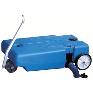 Barker 16 Gal. Pneumatic 4-Wheeler Polyethylene Tote-Along RV Waste Tank With 3 in. Waste Valve-28191 - The Home Depot Fishing Cart, Waste Tanks, Rolling Tote, 4 Wheelers, 4 Wheeler, Hose Clamps, Portable Toilet, Rv Parts, Camping Car