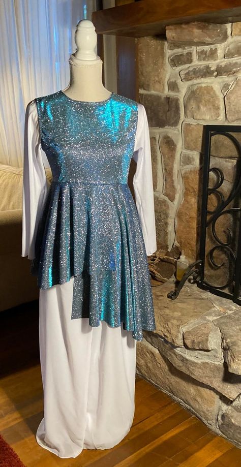 Praise Dance Dresses Dancewear Corner, Liturgical Dance Garments, Light Blue Contemporary Dance Costume, Praise Dance Dresses Worship Tunics, Light Blue Lyrical Dance Costumes, Praise Dance Outfits, Praise Dance Wear, Praise Dance Garments, Liturgical Dance