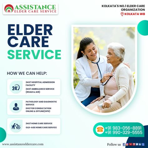 "𝐘𝐨𝐮 𝐀𝐫𝐞 𝐍𝐨𝐭 𝐀𝐥𝐨𝐧𝐞!" We provide elder care services at your doorstep to make you feel better. Call us now for further details. 👨🏻‍⚕️💊💉⚕️ 📳 Call us 👉🏼 𝟗𝟗𝟎𝟑𝟐𝟗𝟓𝟓𝟓𝟓 for any query. 🌐 Visit 👉🏼 www.assistanceeldercare.com #AssistanceElderCare #eldercare #nursingcare #speechtherapy #physiotherapyservice #rehab #nursing #emergencycare #homenursingcare #medicaldevices #medicaltourismindia #physiotherapy #seniorcare #caregiving #nurses #caregiver Rehab Nursing, Healthcare Ads, Domestic Worker, Elder Care, Emergency Care, Health Tech, Social Care, Health Care Services, Nursing Care