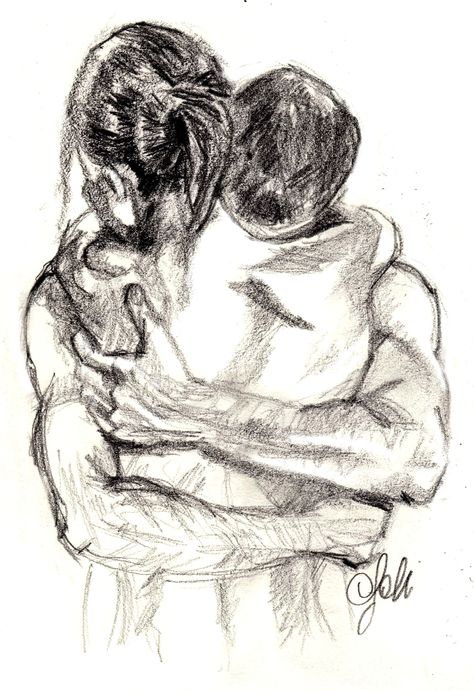 Charcoal Couple Drawing, Hug Art Painting, Hugging Drawing, Romantic Drawing, Art Nouveau Flowers, Romance Art, Charcoal Art, Dark Art Drawings, Trendy Art