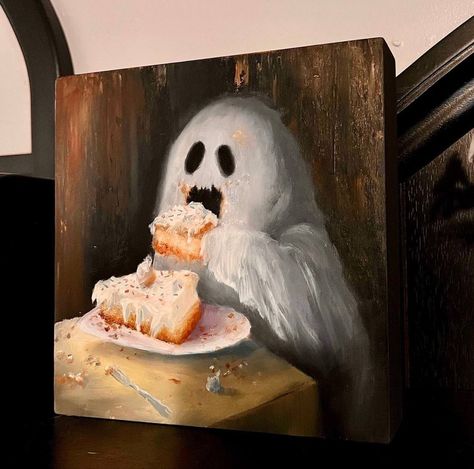 Halloween Canvas Art, Arte Peculiar, Halloween Artwork, Halloween Painting, A Ghost, Art Inspiration Painting, Painting Art Projects, Book Art Drawings, Art Inspiration Drawing