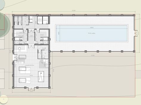 Indoor Swimming Pool And Gym, Pool Changing Room Design, Steam And Sauna Room, Steam Sona Room Design, Home Spa Layout, Steam Sona Room, Swimming Pool Designs Plan, Indoor Pool Plans Layout, Sauna Plan Architecture