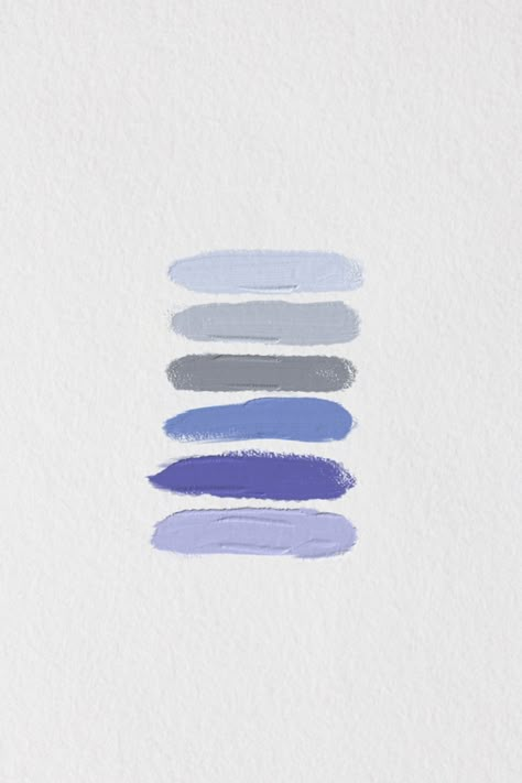 Moonlight ✨ Proper Purple Blues Color Palette // Muted purple blue and purple grey. Purplish Blue Aesthetic, Blue White Purple Aesthetic, Blue Grey Purple Color Palette, Purple Blue White Color Palette, Blue Purple Silver Color Palettes, Grey Tone Wallpaper, Pastel Purple And Blue Colour Palette, Blueish Purple Color, Color Palette Muted