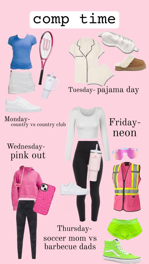 #spiritweek #highschool #preppy #fyp #comp #goodluck #thankyouuuuu Soccer Mom Spirit Day, Pj Day Spirit Week Outfits, Preppy Highschool, Soccer Mom Outfit Spirit Week, Pajama Day At School, Pj Day, Spirit Week Outfits, I Got U, Entry Ideas