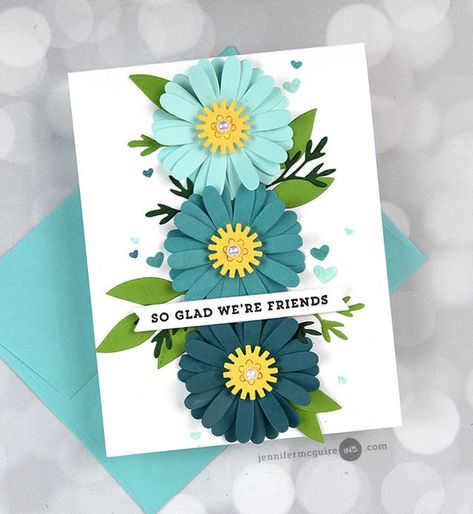 Ink and Cardstock Labeling + NEW Concord & 9th Color Collection | Jennifer McGuire Ink | Bloglovin’ Cardstock Storage, Cards From Scraps, Jennifer Mcguire Cards, Color Video, Jennifer Mcguire Ink, Flower Dies, Ink Inspiration, Simple Birthday Cards, Shabby Chic Cards