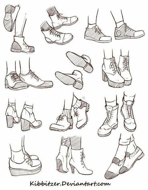 Shoes Reference, Drawing Hair, Drawing Anime Clothes, Anime Drawings Tutorials, Drawing Clothes, Drawing Tutorials, How To Draw Hair, Drawing Poses, Drawing Reference Poses