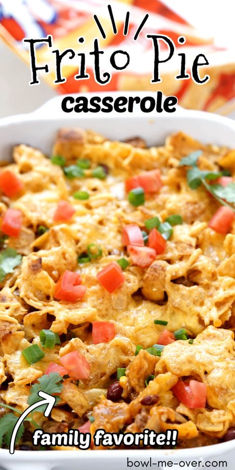 Casseroles With Fritos Corn Chips, Frito Pie Recipe Casseroles, Frito Casserole Beef, Recipes With Fritos, Frito Bars, Fritos Pie, Frito Casserole, Frito Pie Casserole, Frito Recipe