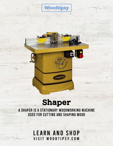 A shaper, or ‘wood shaper’ (known as spindle molder in Europe), is a stationary woodworking machine that cuts and shapes wood. Dust Collection System, Sliding Table, Dust Masks, Woodworking Machinery, Woodworking Machine, Dust Collection, Machine Design, Woodworking Tools, Sanding