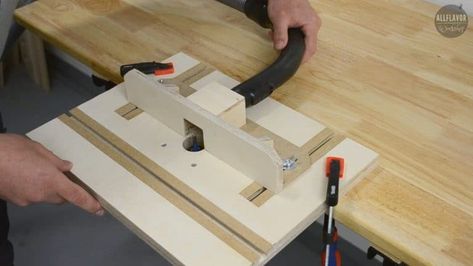 How to Make a Simple Benchtop Router Table (With Table Fence) | AllFlavor Workshop Bench Top Router Table Diy, Benchtop Router Table Plans, Diy Router Table Plans, Router Table Diy, Wood Router Table, Making A Router Table, Homemade Router Table, Table Router, Build A Router Table