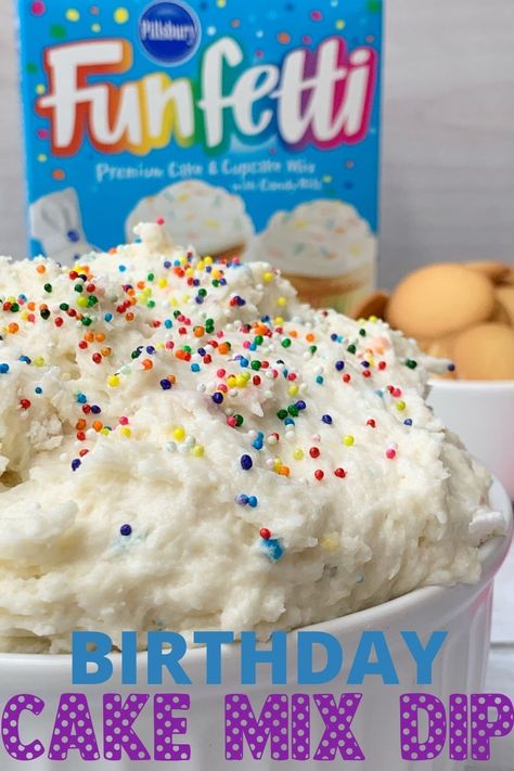 Funfetti Dip With Pudding, Birthday Cake Cream Cheese, Dunkaroo Dip Recipe Cream Cheese, Cake Mix Dessert Dips, Funfetti Dip With Cream Cheese, Confetti Dip With Cream Cheese, Cake Batter Dip Funfetti, Cake Dip Funfetti, Cream Cheese Dips Sweet