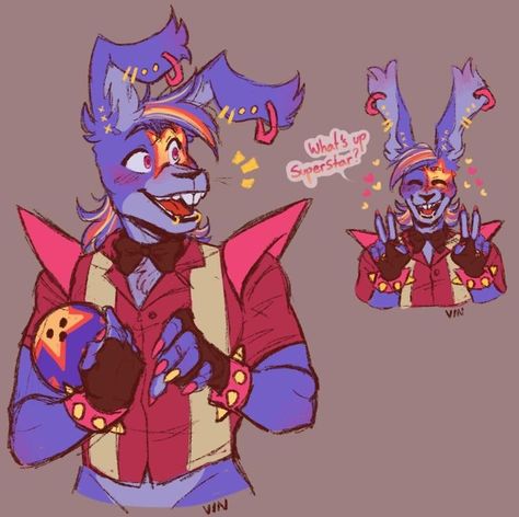 #fnaf Fnaf Glamrock Bonnie, Glamrock Bonnie Fanart, Fnaf Security Breach Fanart, Security Breach Fnaf, Bonnie Fanart, Glamrock Bonnie, Fnaf 9, Dik Dik, Fnaf Sb