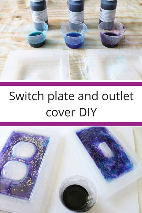 switch plate outlet cover ideas - Resin Obsession . #resin #resinobsession #resincrafts #homedecor #DIY Plate Covers Diy, Light Switch Covers Diy, Resin Techniques, Resin Paintings, Resin Arts, Clay Modelling, Resin Light, Epoxy Projects, Epoxy Crafts