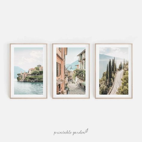 Landscape Picture Frames On The Wall, Tuscany Wall Art, Italian Coast Aesthetic Decor, Wall Art Italy, Italian Summer Home Decor, Wall Art Mediterranean, Italy Prints Wall Art, Italian Apartment Decor, Italian Inspired Home