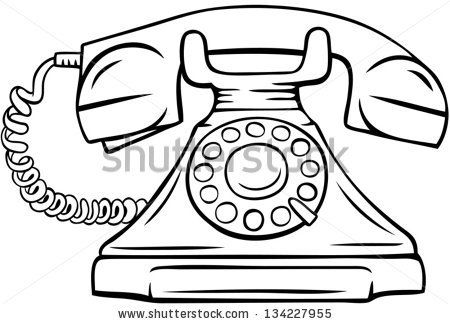 Outline Examples Old Fashioned Telephone, Phone Vector, Make Your Own Calendar, Drawing Vintage, Free Printable Flash Cards, Vintage Phone, Inspire Bible Journaling, Bee Embroidery, Kids Money