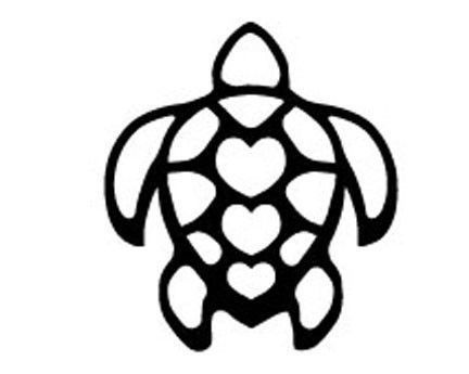 Hawaiian Drawings Easy, Sea Turtle Decal, Turtle Silhouette, Turtle Tattoo Designs, Turtle Drawing, Healing Tattoo, Art Coquillage, Turtle Tattoo, Hawaiian Tattoo