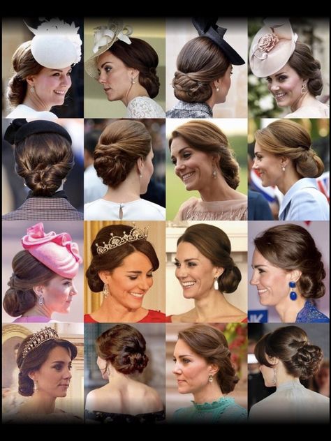 Royal Updo, God I Love The English, Vestidos Kate Middleton, Dutchess Kate, Kate Middleton Queen, Kate Middleton Hats, Royal Hair, Düşes Kate, Kate Middleton Hair