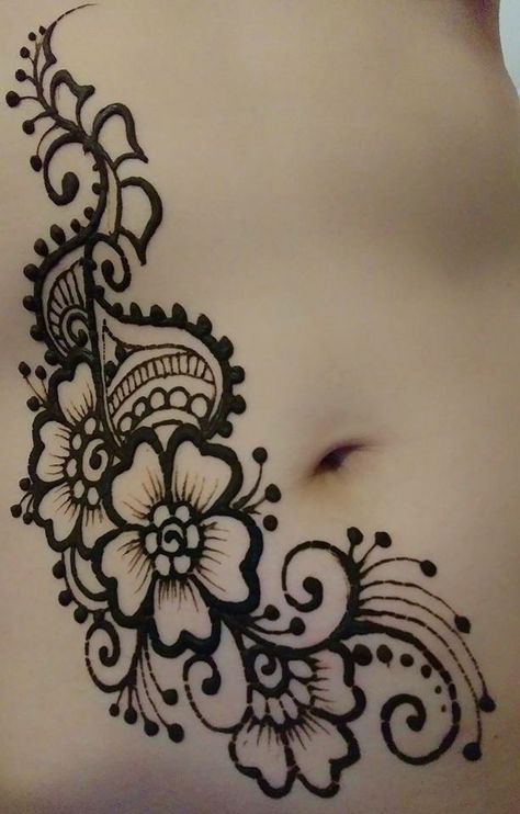 Henna Belly Henna On Belly, Stomach Henna, Henna Belly, Belly Henna, Lotus Flower Tattoo, Henna Designs, Mehndi Designs, Flower Tattoo, Henna