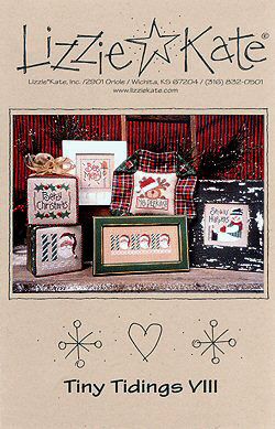 #108 Tiny Tidings VIII from Lizzie Kate Lizzie Kate, Linen Stitch, Pola Kristik, Dmc Floss, Holly Leaf, Dear Santa, Counted Cross Stitch Patterns, Belfast, Christmas Cross Stitch