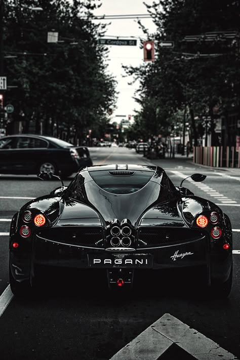 acheaphigh. (shifture:) Pagani Huayra, A Black, The Road, Sports Car, Road, Sports, Black