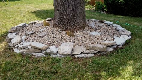 Stone edging katy landscape love the bed around trees spring snow flowering crab tree google search beautify, 26 best planting around trees images backyard patio easy mail box landscape flowers mailbox ideas diy. Create tree flower beds outside the house yard garden ideas around trees backyard landscaping large, backyard landscaping around large trees flowers a instead of planting these homeowners did something. #flowersgarden #flowersgardenideas Around Tree Landscaping, Rockery Ideas, Garden Lawn Edging, Tree Landscaping, Hill Landscape, Backyard Creations, Outside Inspiration, Landscaping Around House, Beautiful Flower Garden