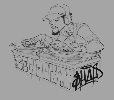 Hip Hop Art Graffiti, Speaker Drawing, Hip Hop Illustration, Hip Hop Tattoo, The Get Down, Dj Art, Hip Hop Artwork, Graffiti Alphabet, Graffiti Murals