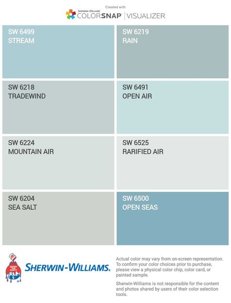 Open air; stream Sherwin Williams Stream, Treehouse Kitchen, Tuscan Paint Colors, Antique Nightstand, Interior Paint Colors For Living Room, Coastal Paint Colors, Coastal Paint, Kitchen Colours, Interior Paint Colors Schemes