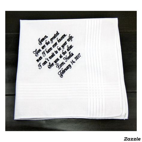 Personalized Groom's Wedding Handkerchief