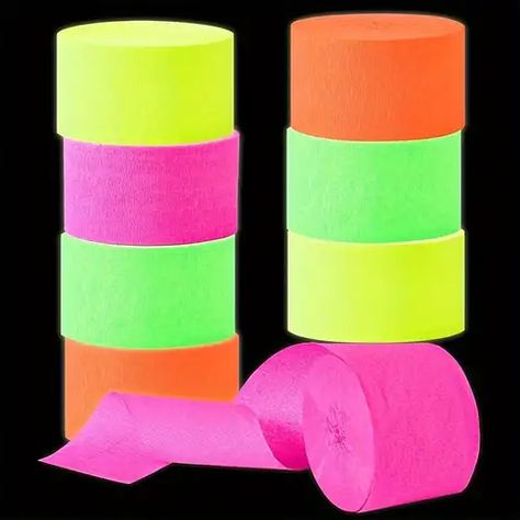 Temu | Explore the Latest Clothing, Beauty, Home, Jewelry & More Neon Party Birthday, Light Party Decorations, Glow Party Decorations, Neon Party Decorations, Black Light Party, Crepe Streamers, Glow In Dark Party, Neon Birthday Party, Color Wars