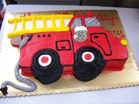 Cake For Men, Firetruck Cake, Truck Birthday Cakes, Fireman Party, Firetruck Birthday Party, Fire Truck Party, Fireman Birthday, Truck Cake, Firefighter Birthday