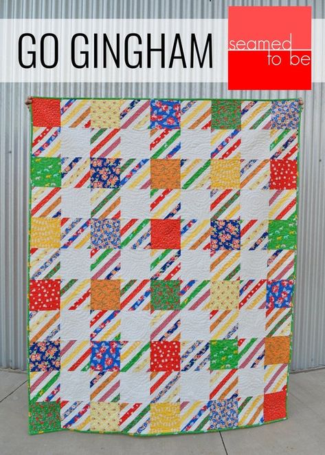 Geometric Quilts, Quilt Crafts, Gingham Quilt, Crumb Quilt, Runner Pattern, Kids Quilts, Colorful Quilt, String Quilt, Basic Quilt