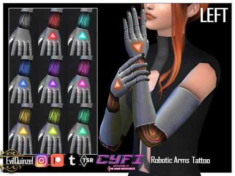 The Sims Resource - CyFi - Robotic Arms Tattoo LEFT Sims 4 Arm Accessories, Sims Robot Cc, Prosthetic Arm Sims 4 Cc, Sims 4 Cc Prosthetic Arm, Sims 4 Prosthetic, Ts4 Robot Cc, Sims 4 Cc Prosthetic, Sims 4 Robotics Cc, Sims 4 Prosthetic Cc