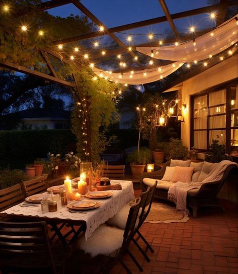 Patio Renovation, Design Per Patio, Cozy Porch, Small Outdoor Patios, Home Decor Cozy, Rustic Patio, Backyard Designs, House Backyard, Interior Design Per La Casa