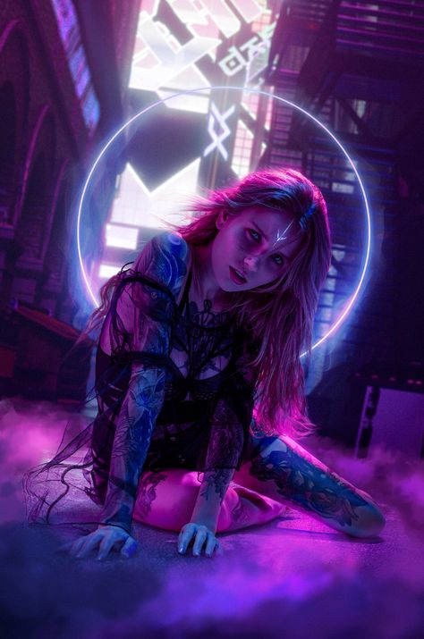 ArtStation - Neon Witches 2020, Aku 悪 #ArtTLG #digitalart #artwork #wallpaper #drawing #art #painting #scifi #fantasy #amazingart Neon Witch, Witch Cosplay, Conceptual Photography, Royalty Free Music, Art Station, Ghost In The Shell, Cyberpunk Art, Music Mix, Dubstep