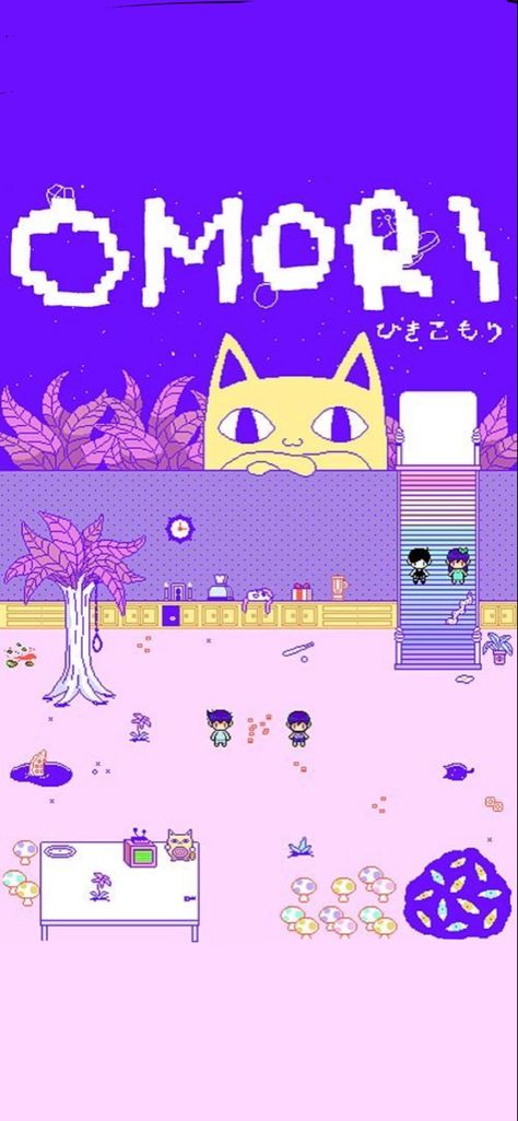 Omori Wallpaper Phone Headspace, Omori Neighbor's Room, Omori Headspace Wallpaper, Headspace Wallpaper, Headspace Omori, Omori Headspace, Wallpaper For Men, Iphone Homescreen, Black Phone Wallpaper