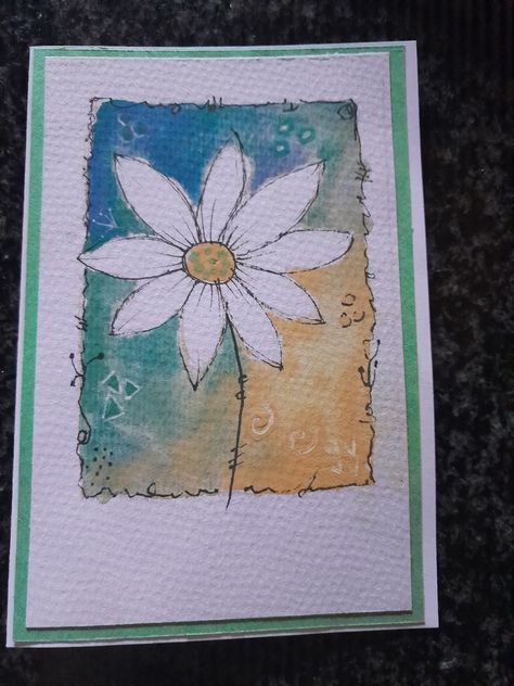 Watercolour Cards Ideas, Flower Pounding, Bookmark Painting, Andrea Nelson, Diy Watercolor Cards, Chameleon Art, Watercolour Cards, Whimsical Art Paintings, Fabric Painting Techniques