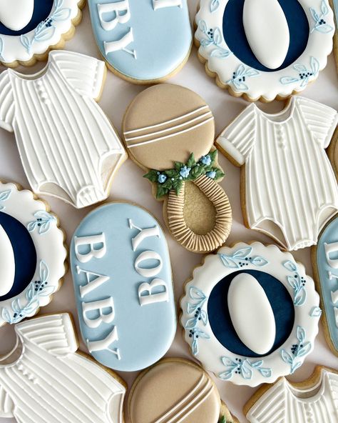 Oh BOY! There’s a baby on the way 🩵👣 Set inspired by @hartworkcookieco ✨ . . . . #baby #babyboy #ohbaby #babyshower #babyshowercookies #cookies #customcookies #customsugarcookies #sugarcookies #decoratedsugarcookies Baby Shower Cookies For Boy, Vintage Baby Boys, Elegant Baby Shower, Baby Shower Cookies, Baby On The Way, Custom Cookies, Boy Shower, Vintage Baby, Sugar Cookies Decorated