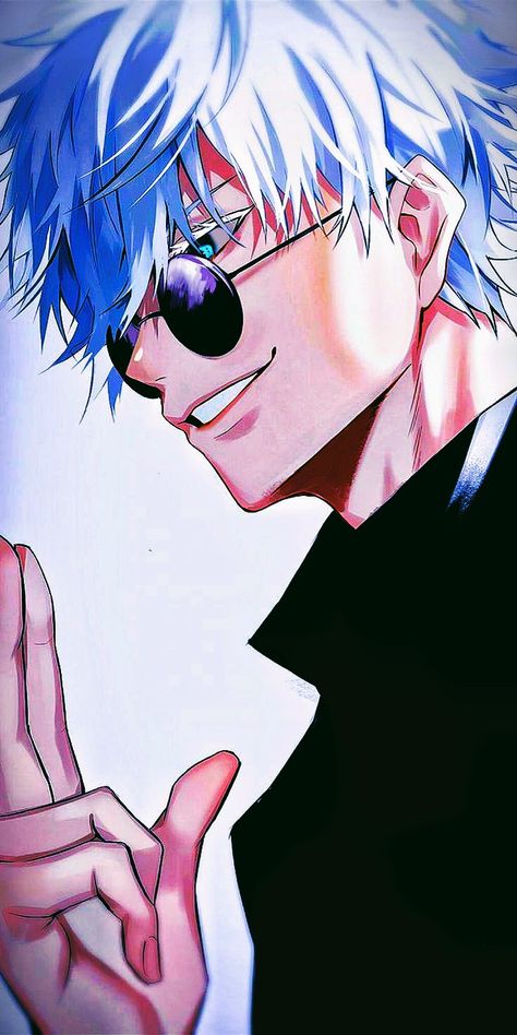 Asthetic pic of gojo satoro 😎 #jujustu kaisen #cool gojo Goju Santoro Anime Aesthetic, Gojo Satoru With Glasses, Gojo Satoru Pics, Gojo Pic, Gojo Fanart, Jujutsu Kaisen Wallpaper, Spider Man Comics, Swag Wallpaper, Sweet Anime