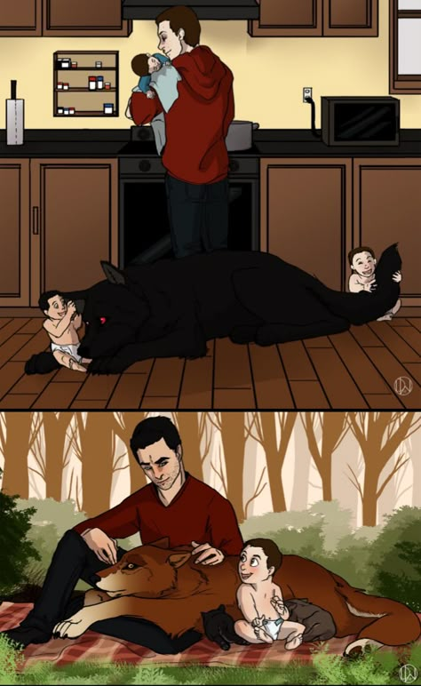 Sterek Family #Wolf Sterek Sterek Comics, Sterek Fanart Comics, Sterek Fanart Kiss, Sterek Mpreg, Derek X Stiles Mpreg, Sterek Fanart Knotting, Sterek Highschool Au, Sterek Pregnant, Stiles Derek