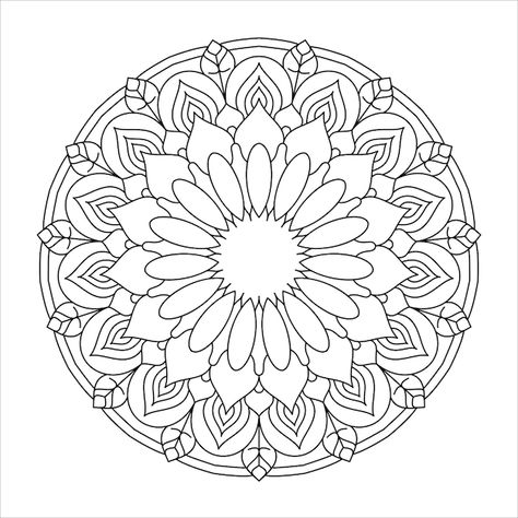 Vetor de design de mandala para colorir | Premium Vector #Freepik #vector #padrao #fundo-indiano #fundo-tribal #abstrato Premium Vector, Design